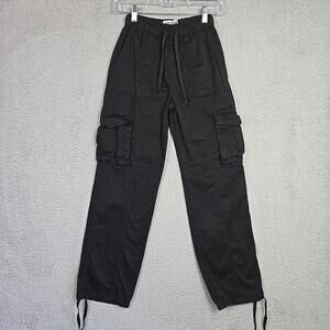 Y2K Disclosure Women Pants Size XS Black Cargo 90s Cotton Pull on